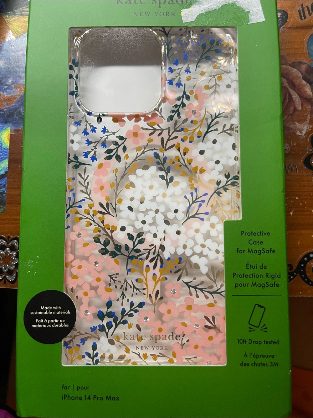 kate spade Floral Clear MagSafe Case iPhone 14 Pro Max
